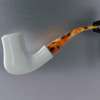 Meerschaum Smooth Finish Pear Pipe 1/4 Bend by Paykoc M03213