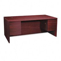 HON 10593NN 10500 Series 72 by 36 by 29-1/2-Inch Double Pedestal Desk Shell, Mahogany
