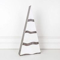 7" X 16" X 1.5" Chunky Wood Tree, White/Brown – 75216