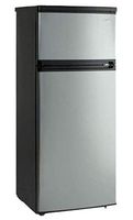 Avanti RA7316PST 2-Door Apartment Size Refrigerator, Black with Platinum Finish