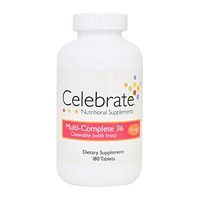 Celebrate Multi-Complete 36 Chewable with Iron - Orange - 180 Count