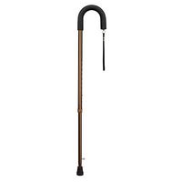 Duro-Med DMI Aluminum Retractable Ice Tip Walking Cane with Foam Grip Handle for Men and Women, Adjustable Height, Bronze