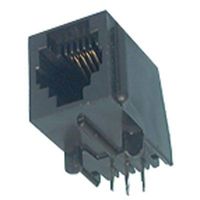 Jameco Valuepro SY005-6P4C-R Modular Jack, Side Entry RJ11 Standard Latch Panel Stops, 0.80" L x 0.52" W x 0.59" H (Pack of 10)