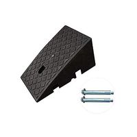 XIGUAN Rubber Car Curb Ramps 19cm Splicing Mat, Portable Sill Ramp, Roadside Plastic Slip Ramp, Outdoor Garden Threshold, Skid Uphill Mat (Size: 25 40 19cm) Threshold Ramp Kit Set for Driveway- 1PC