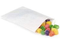 Paper Candy Bags with Wax Lining - 100 Count - 1/4 LB - White
