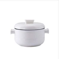 AXZHYX Bowl Ceramic Tableware Student Dormitory with Cover Binaural Anti-scalding Insulation Noodle Bowl Fruit Salad Plate 15x8cm Hotel Tableware Home Noodles Boiled Fish Soup Bowl