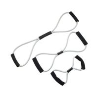 CanDo Bowtie Tubing Exerciser Full Body Set, Silver, 14/22/30 Inch