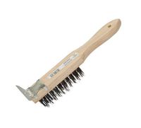 Hyde Mfg 46846 4 x 11 in. Wood Wire Brush With Scraper