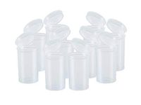 19 DRAM POP TOP Bottles Qty CASE Size Count Rx Pill Prescription Vials Crafts Coins Film Storage Medicine MMJ 420 CONTAINERS & Made in USA (10 PCS, Clear - Transparent)