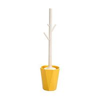 Kylin Express Soft/Dense Brush Toilet Brush Creative Bowl Brush with Holder,Yellow