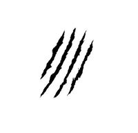 JS Artworks Claw Marks Vinyl Decal Sticker (Black)