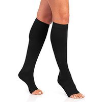 SKYFOXE Medical Compression Socks 15-20 mmHg Open Toe Knee High Length Stockings for Women Men,Firm Support Toeless Hose Treatment Swelling, Varicose Veins, Edema, Pregnancy