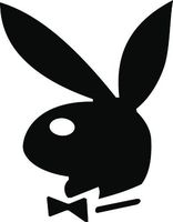 Playboy Bunny Logo - Vinyl 5" tall (Color: BLACK) decal laptop tablet skateboard car windows stickers - by So Cool Stuff