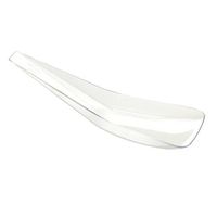 Fineline Settings 6505-CL, 5-Inch Clear Plastic Tiny Tensils Spoons, Disposable Catering Won Ton Asian Style Soup Spoons, Serving Display Side Dish Dessert Plates (200)