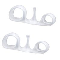 2Pcs Toe Straightener Soft Gel Separator Stretcher Hammer Bunion