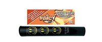 Herb Airtight Tube Pocket Protector with Juicy Jay's Peaches & Cream 1.25 Flavored Hemp Rolling Papers 1 Count DC Crafts Nation- Happy Face