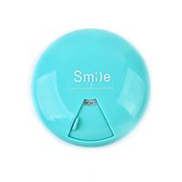 Pill Organizer Portable BPA Free Pill Case with 360 Degree Rotation 7 Compartments Week Marks Pill Container Blue by iYaYoo