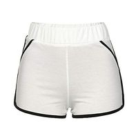 LinqiudD Summer Pants Women Best Selling Sports Shorts Gym Workout Waistband Yoga Running Shorts(White,S)