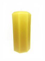 Pure Beeswax LARGE Octagon Pillar Candle- 100% Pure Canadian Beeswax- Nontoxic- Air Purifying- Long Burning (200+ hours)- High Flame. Scent of 200 Million Wild Flowers