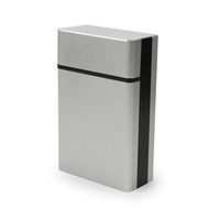 ReFaXi Travel Aluminum Cigar Cigarette Tobacco Case Storage Holder Pocket Box Silver