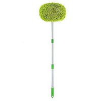 NingNing Feather duster, microfiber dust collector Chenille retractable rod car wash mop car supplies cleaning tool cleaning Dusting Tools (Color : Green)