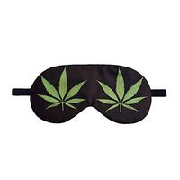 Marijuana Leaf Sleeping Mak Cannabis Weed Eye Mask Reefer Grass Blindfold Pot Leaf Eye Cover