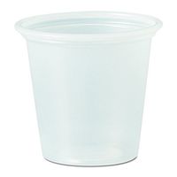 Dart P125N Polystyrene Portion Cups, 1 1/4 oz, Translucent (Case of 2500)