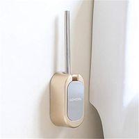 NszzJixo9 Wall-Mounted Toilet Brush and Holder Set Stainless Steel Bathroom Toilet Brush Toilet Brush Set Easy to Install Toilet Brush & Holder for Bathroom (Gold)