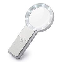 Jing Boutiques/Magnifying Glass, 10x Magnification, Optical Glass Lens, 10 LED Lights, Reading Magnification Gift
