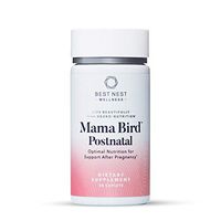Mama Bird Postnatal Multi+, Once Daily, Whole Food Organic Blend, L-Methylfolate (Folic Acid), Methylcobalamin (B12), Natural Vitamin, Immune Support, 30 Ct, Best Nest Wellness