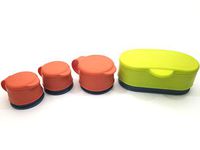 Easy Access 3 Piece Silicon Multi Colored Food Storage/Preservation Kit and Pourer for Chip Bags Trail Mix and Snacks