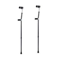 Sisyria Aluminum Alloy Forearm Crutches, Double Adjustable Elbow Crutches Black Adults Walking Aids Healthcare Walker for Elderly Disabled