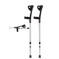 Folding Walking Forearm Crutches Lightweight Arm Cuff Crutch Adjustable Underarm Crutches for Adult,Ergonomic Handle with Comfy Grip (1 Pair)