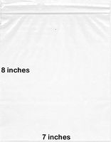 BNY Corner 2 Mil 7x8 Clear Plastic Zip Lock Bags, 7" x 8" Reloc Bag - 500 Counts