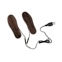 Carrfan Heated Insole, USB Rechargeable Electric Powered Plush Fur Heating Insoles, Unisex Winter Keep Warm Insole (43-44 Yard)