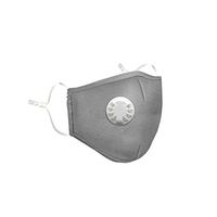 Reusable Face Cover with Filters, Washable Anti Dust Soft Cotton Mouth Cover Activated Carbon Filtration Face Covers with Adjustable Earloop (Gray)