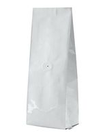 BAP 8 oz White Side Gusseted Bag with Valve for Coffee (100 pcs)