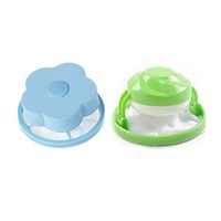 WoCoo Washing Machine Floating Lint Mesh Bag Household Reusable Sundries Filter Net Pouch,2-6 Pcs,Filter hair(Blue,Green,2 PC)