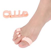 SUPVOX 2 Pairs Toe Separator Big Toe Straightener Corrector Toe Spacer for Hallux Valgus Overlapping Treatment