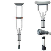 ZBYL Underarm Crutches for Elderly Disabled Person, Ergonomic Design Lightweight Aluminum Alloy Anti-Slip Retractable 1Pcs