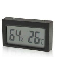 Fire Bird Non-Contact Mini LCD Indoor Digital Thermometer Humidity (Centigrade Display),(Black) (Color : Black)