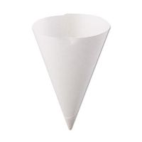 KONIE 70KSE Straight-Edge Paper Cone Cups, 7oz, White, 250/Bag, 5000/Carton