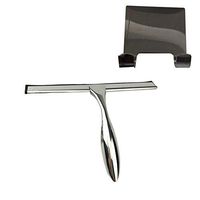VideoPUP Stainless Steel Shower Squeegee,Glass Cleaning Squeegee with Square Hook for Shower Door, Bathroom, Window and Car Glass