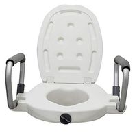 Raised Toilet Seats Medical Elevated and Commode Booster Seat Riser,Bathroom Safety Extender Assists Disabled, Elderly, Handicapped,C