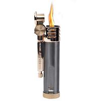 Kerosene Lighter Vintage Flint Wheel Portable Lighter with Visible Fuel Window and Copper Windproof Wind Shield, Nice Cigarette Lighter as Gift