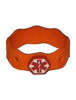 Extra Small Size Band (4 7/8 inch 123mm) with Medical Charm for Allerbling Bracelet