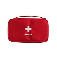 Euone Emergency Survival First Aid Kit Treatment Outdoor Home Rescue Medical Bag (Red)