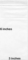 BNY Corner 2 Mil 3x6 Clear Plastic Zip Lock Bags, 3" x 6" Reloc Bag - 1000 Counts