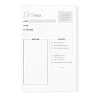 Rose Gold Planner Notepads, 5.5 x 8.5 in. (Blog Post Planner)