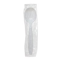 Karat U3522W 5.6" Poly-Wrapped Heavy-Weight Disposable Soup Spoon, White (Pack of 1000)